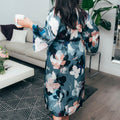 Silver Lining Long Kimono Robe - Velora Luxury Fashion