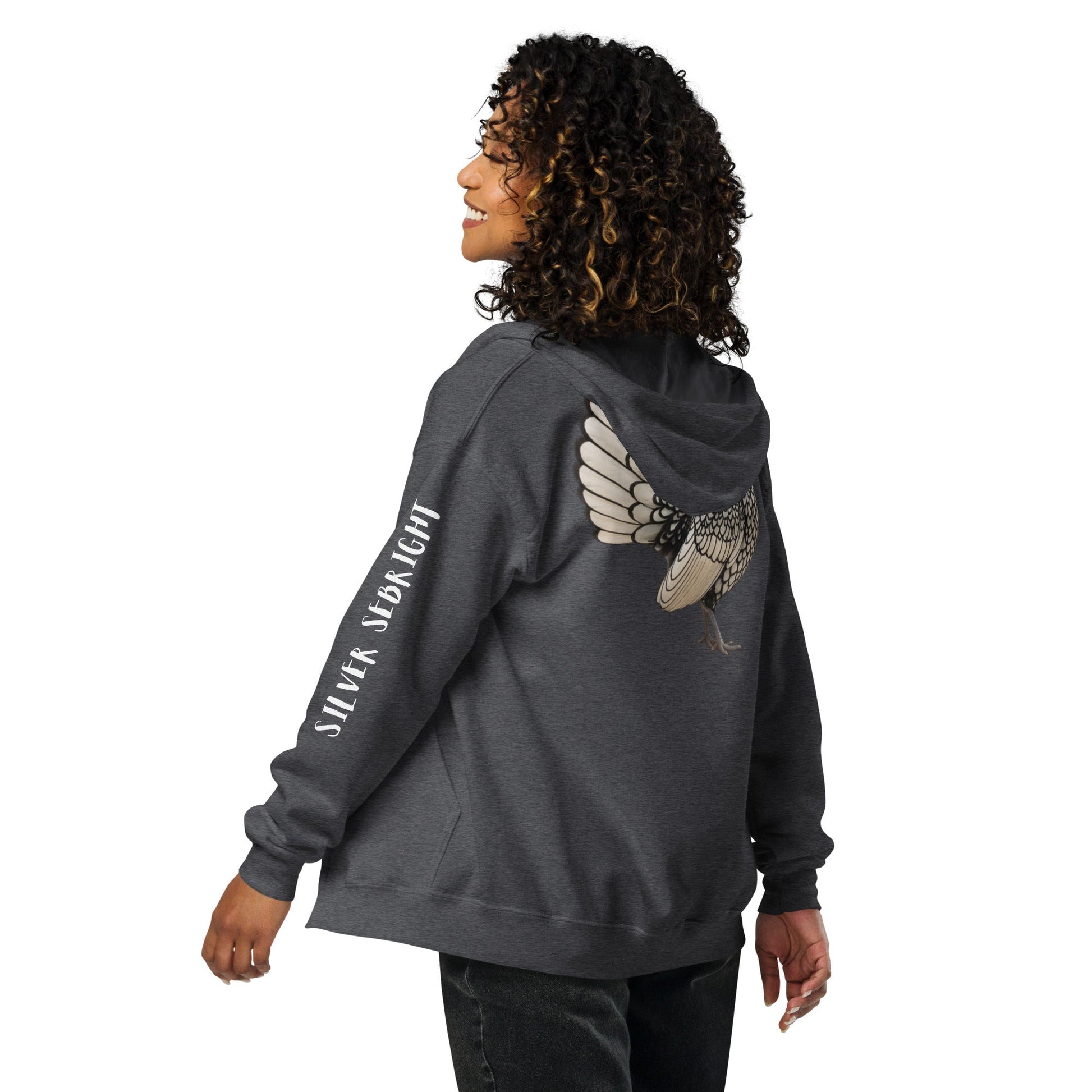 Silver Sebright Unisex heavy blend zip bunny hug (hoodie) - Velora Luxury Fashion