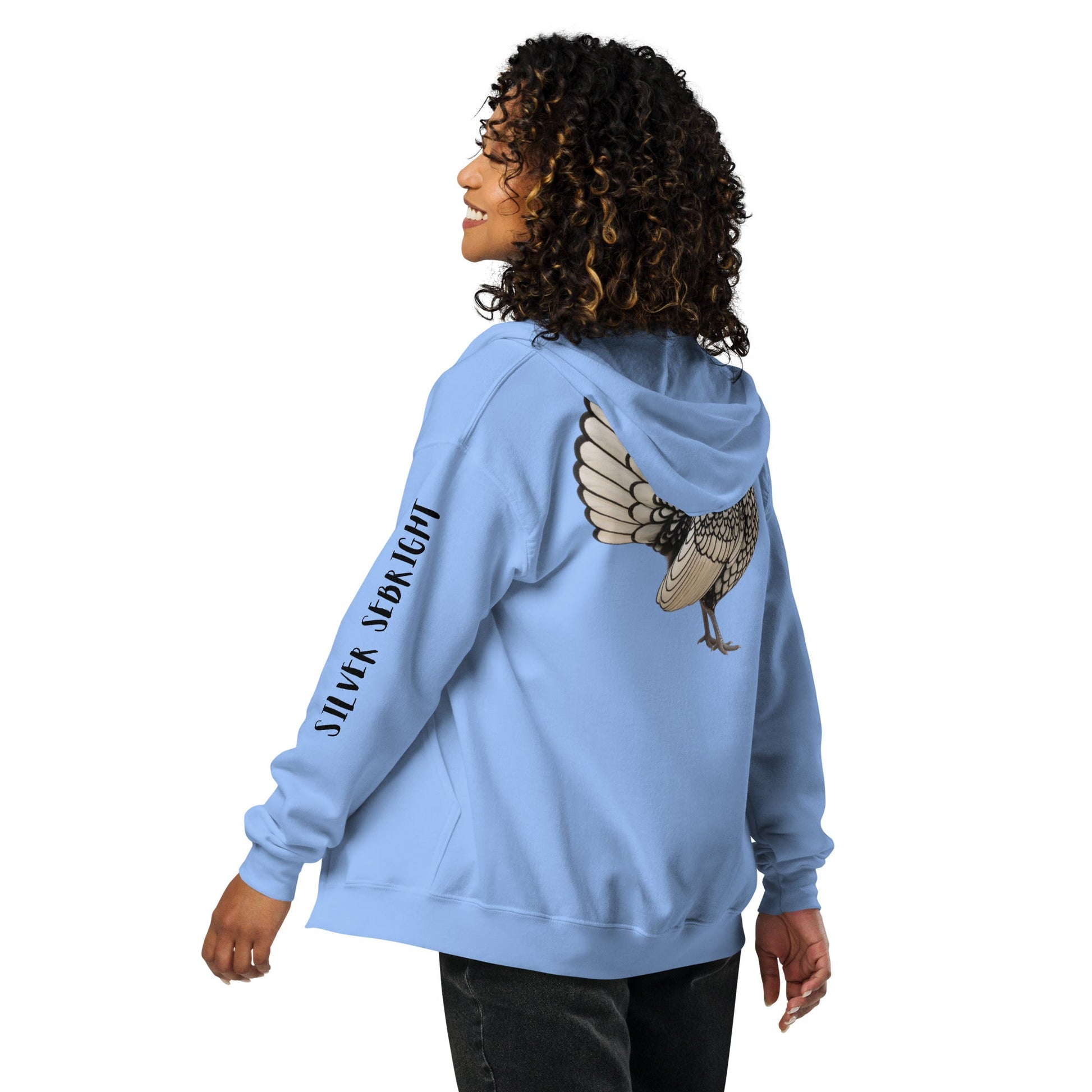 Silver Sebright Unisex heavy blend zip bunny hug (hoodie) - Velora Luxury Fashion