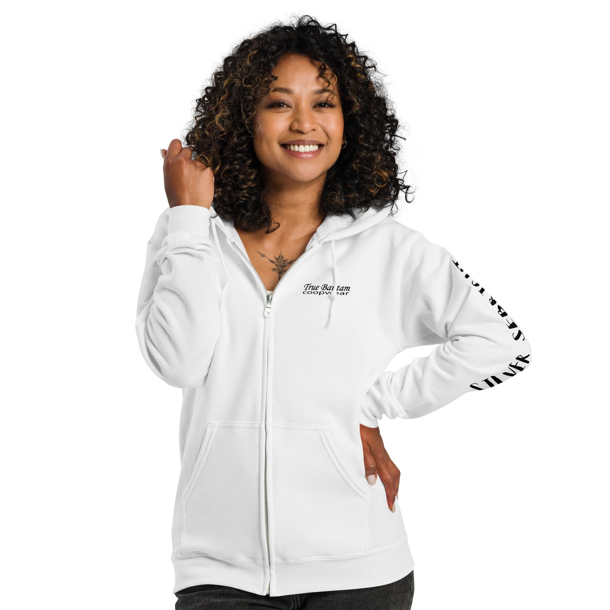 Silver Sebright Unisex heavy blend zip bunny hug (hoodie) - Velora Luxury Fashion