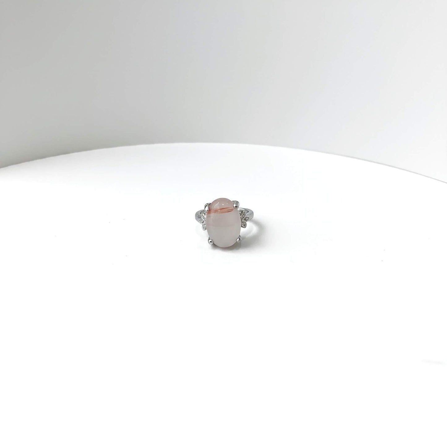 Oval Stone Silver Ring  | Elegant Rings