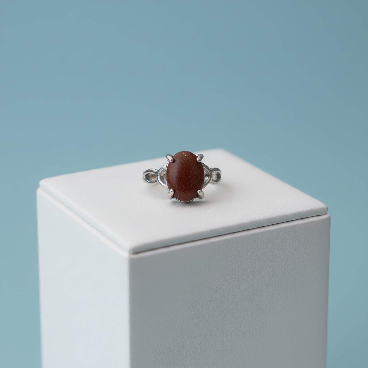 Oval Stone Silver Ring  | Elegant Rings