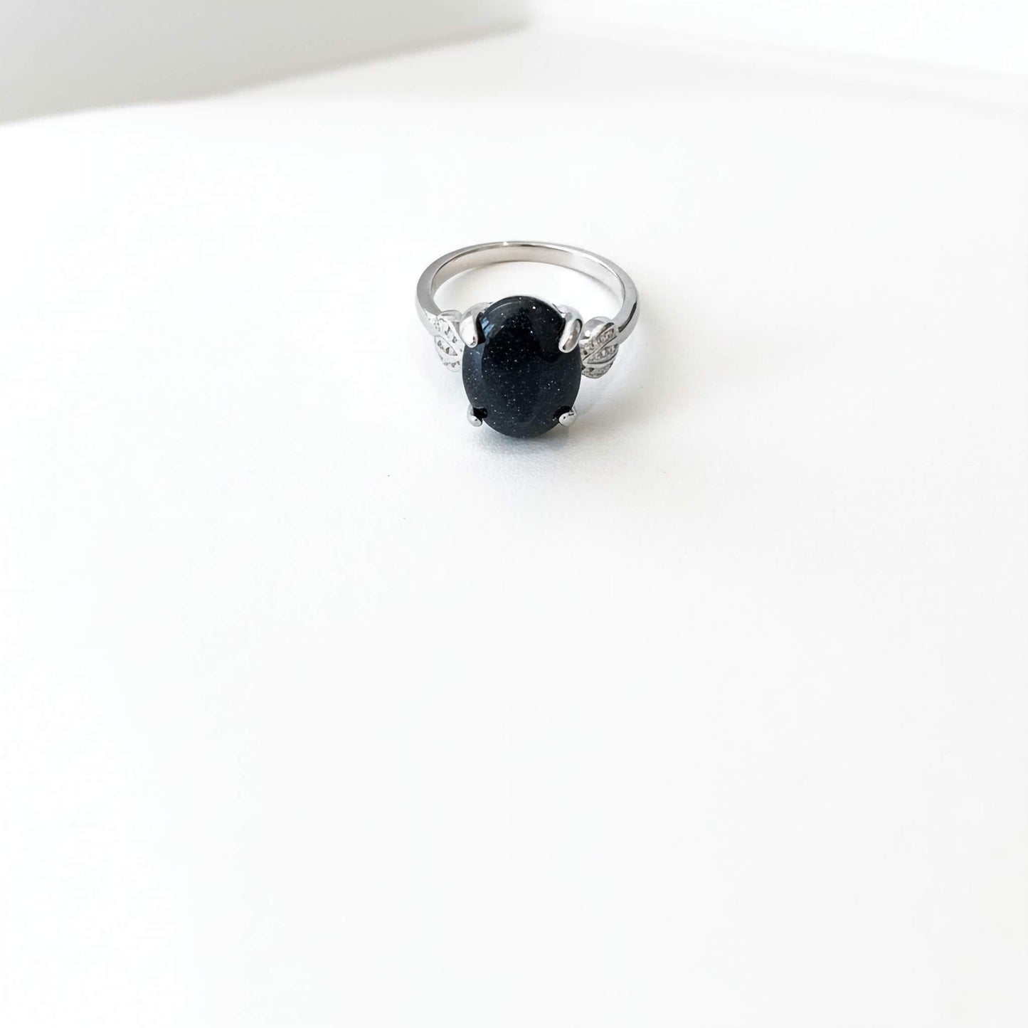 Oval Stone Silver Ring  | Elegant Rings