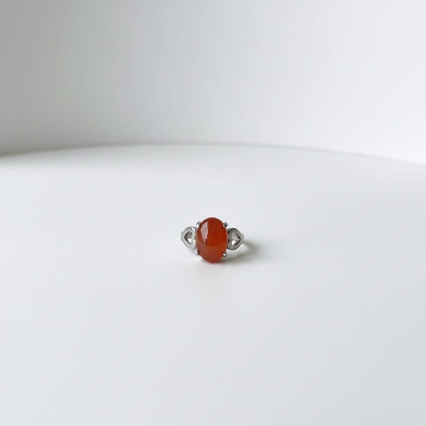 Oval Stone Silver Ring  | Elegant Rings