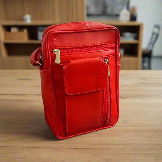 Small Messenger Bag with a Front Compartment Boutique of Leathers/Open Road