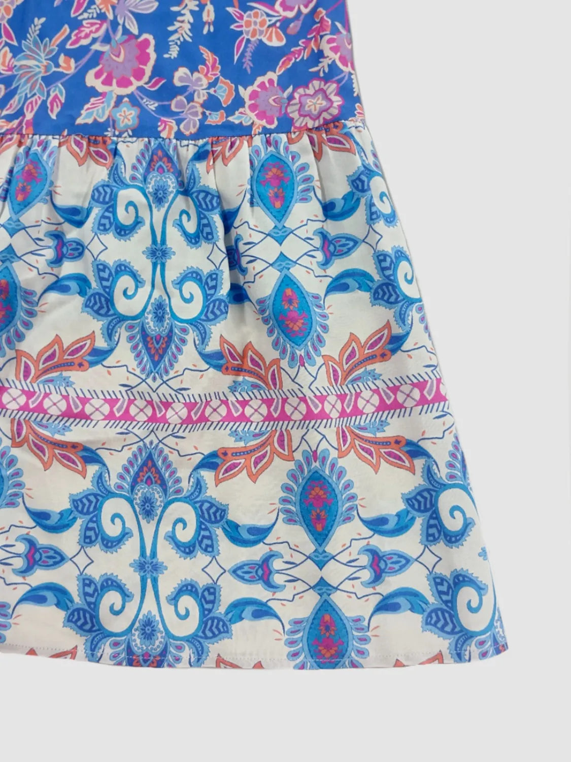 Smocked Off-Shoulder Printed Top and Skirt Set - Velora