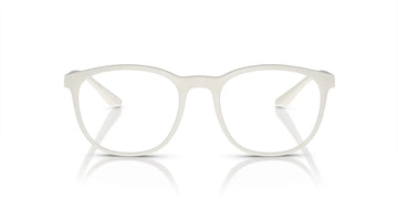 Emporio Armani Mens EA3229 Round Prescription Eyewear Frames Matte White/Demo Lens 53 mm