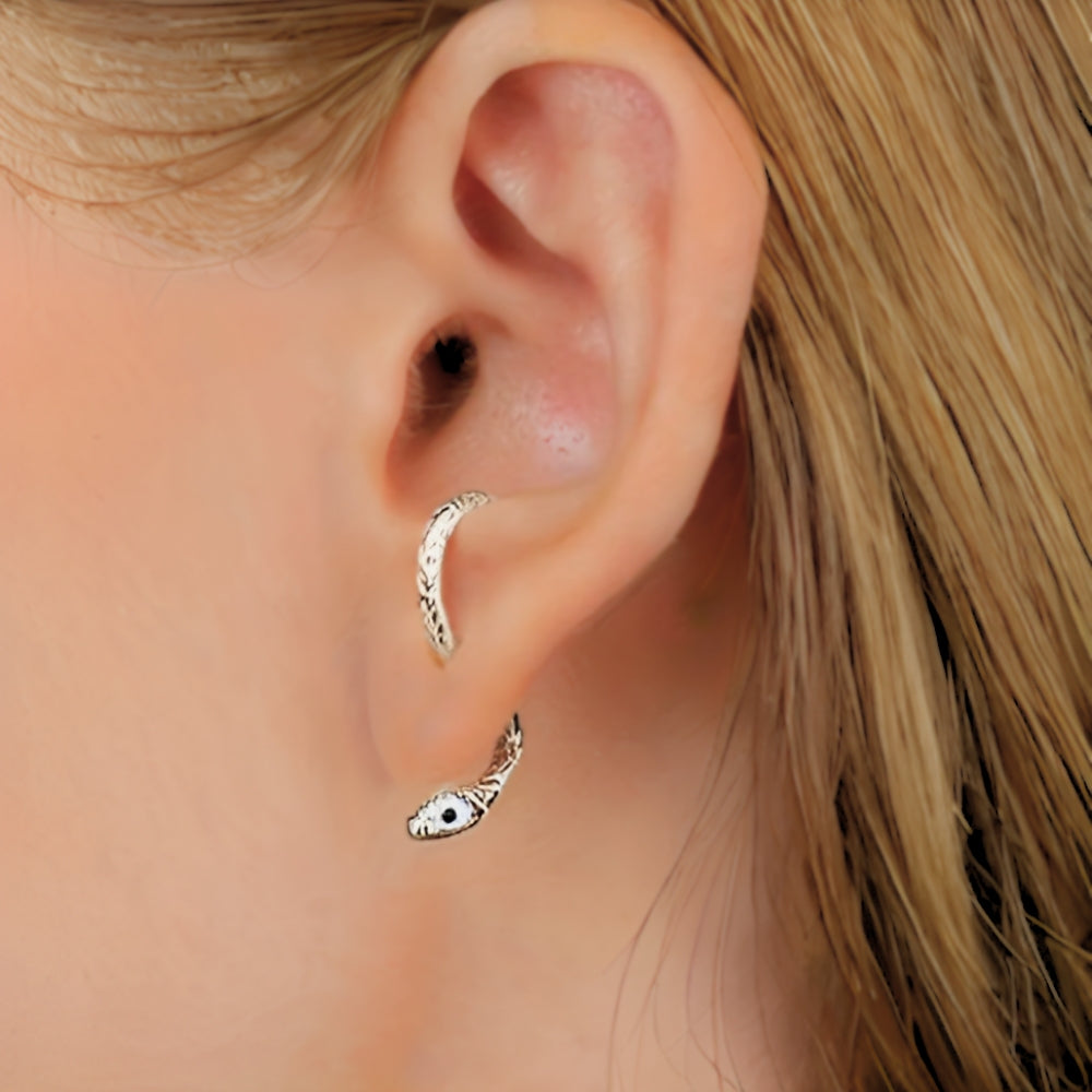 Curious Snake Illusion Earrings - Velora
