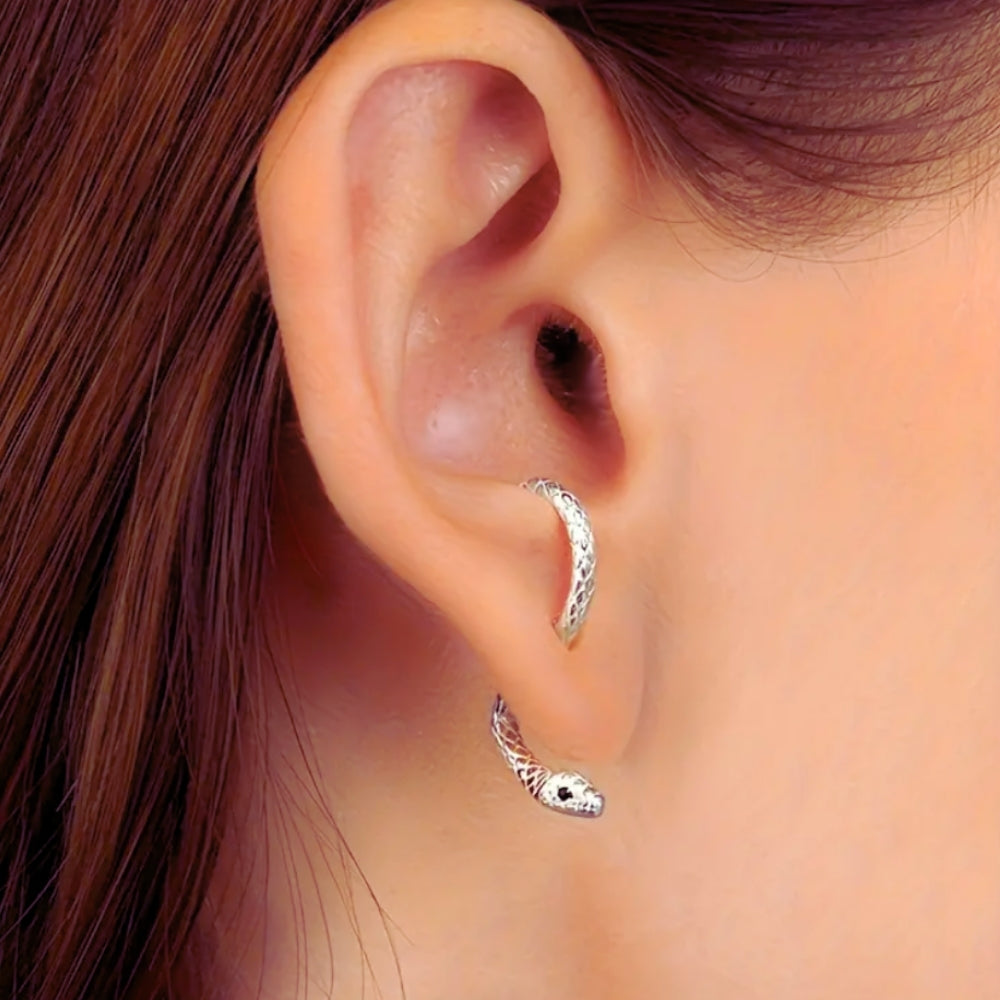 Curious Snake Illusion Earrings - Velora