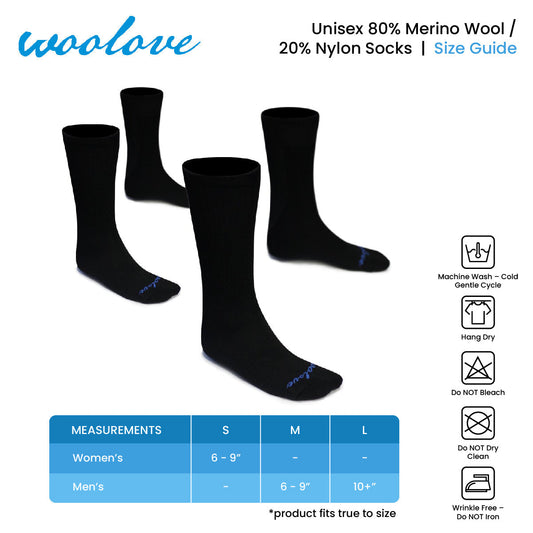 Unisex Merino Wool Premium Base Layer Socks (2 Pack) - Velora