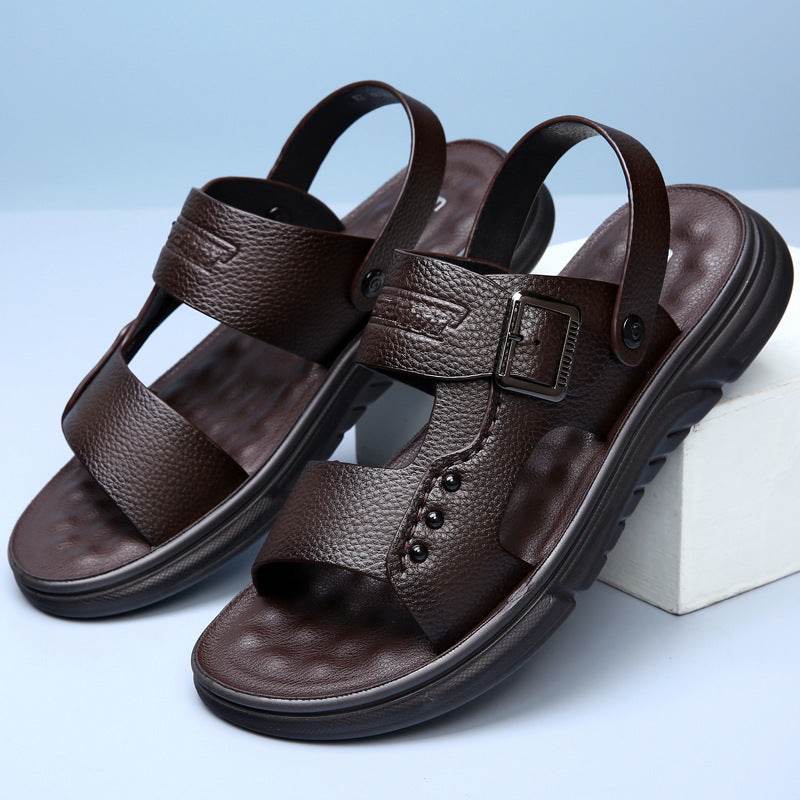 Soft Leather Men's Casual Beach Shoes Latex Pad EX-STOCK Canada