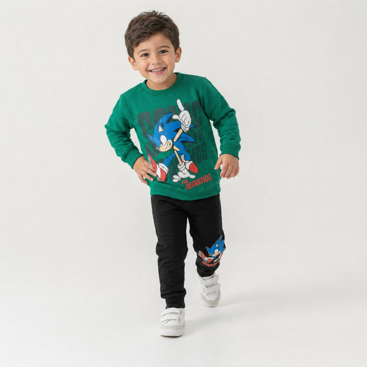 Blue Hedgehog Boys Joggers Set