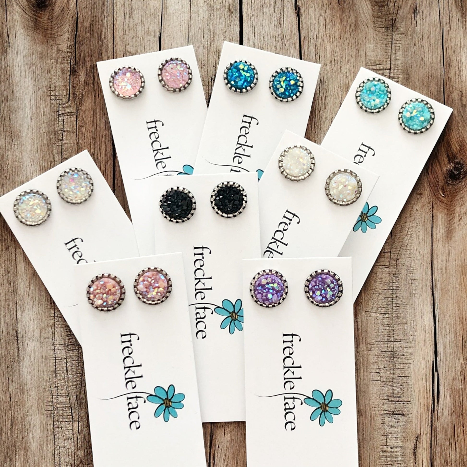 Sparkly Spring Studs 10mm - Velora Luxury Fashion