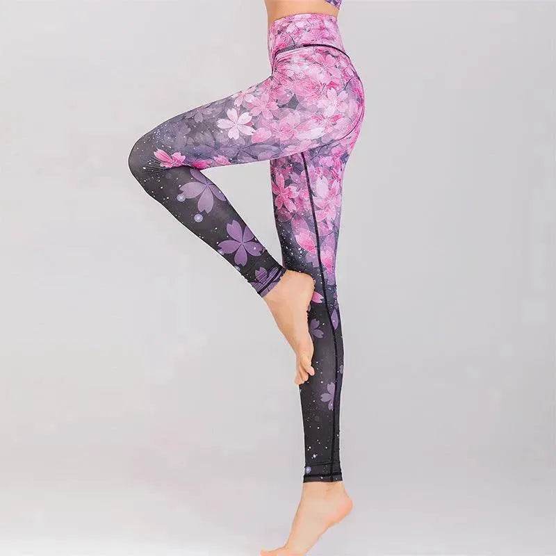 Women's Printed Yoga Pants – High Waist Gym Leggings for Running & Fitness (S–XL)