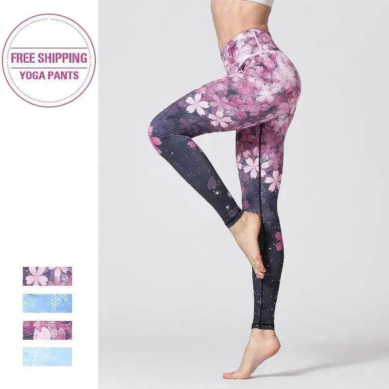 Women's Printed Yoga Pants – High Waist Gym Leggings for Running & Fitness (S–XL)