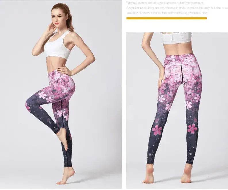 Women's Printed Yoga Pants – High Waist Gym Leggings for Running & Fitness (S–XL)