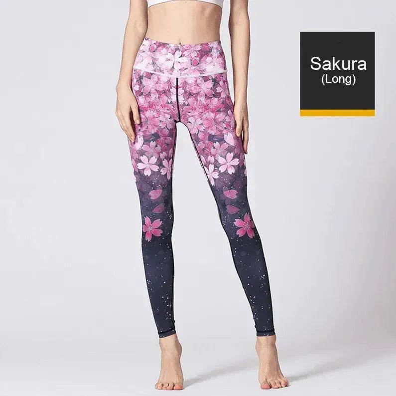 Women's Printed Yoga Pants – High Waist Gym Leggings for Running & Fitness (S–XL)