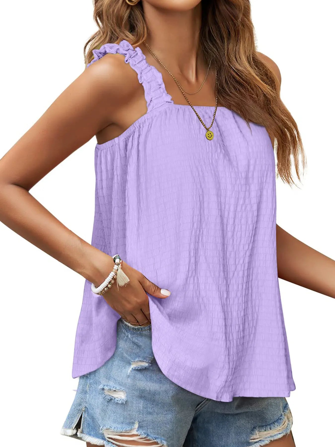 Square Neck Tank Top - Velora Luxury Fashion