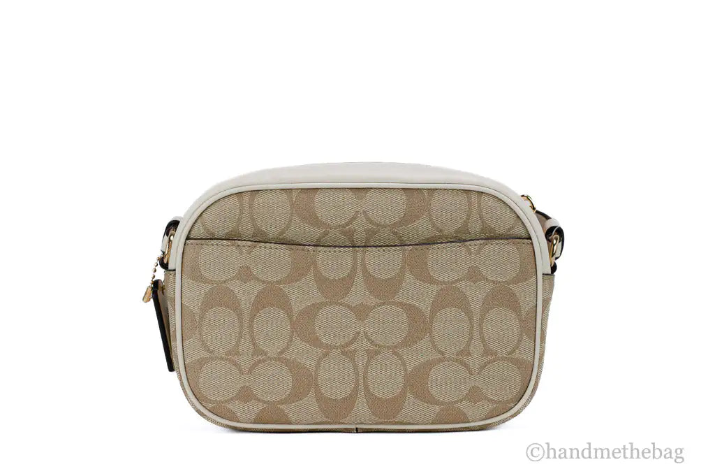 Coach Jamie Mini Coated Canvas Crossbody in Khaki/Chalk