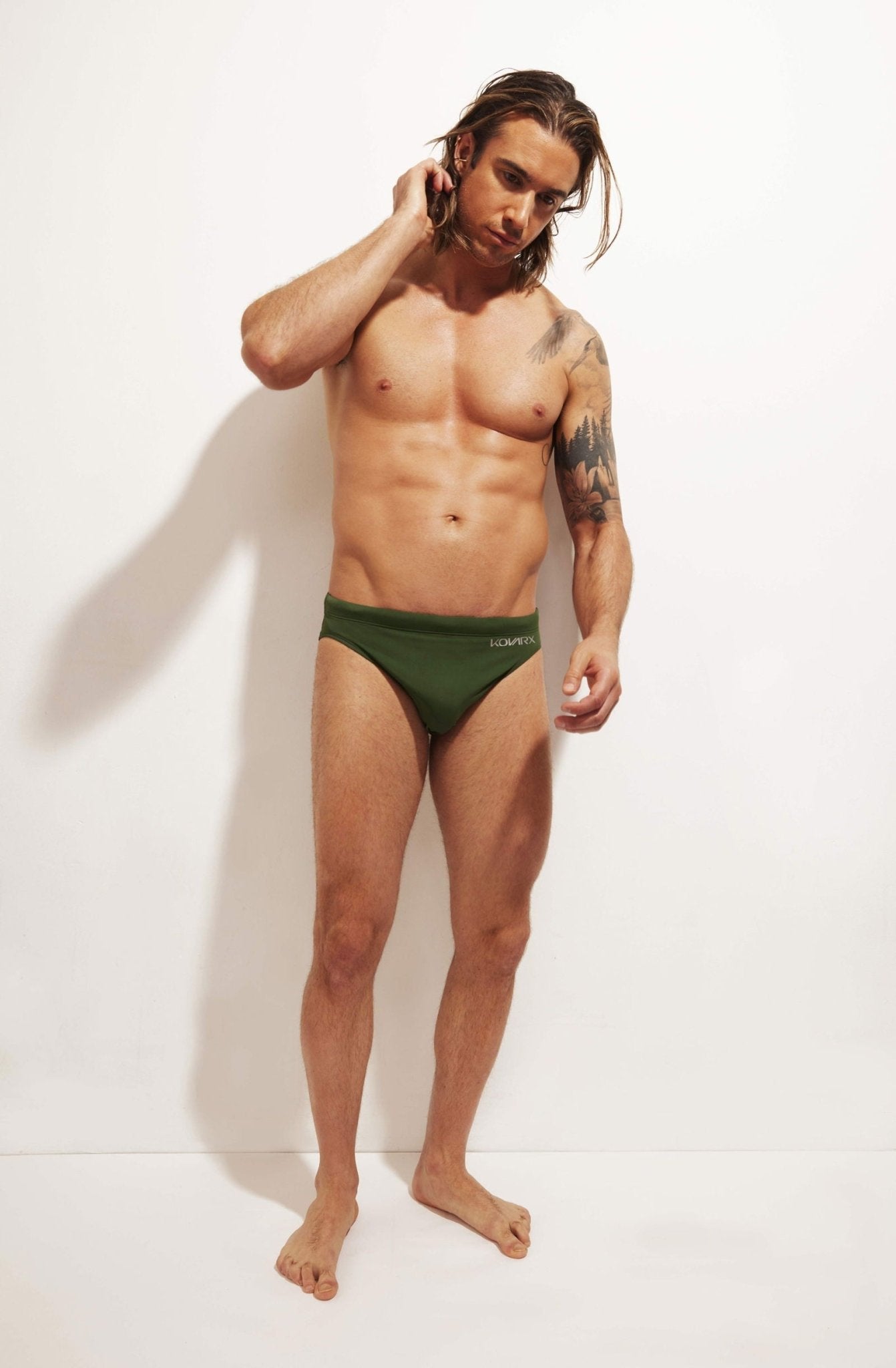 Stallion Swim Brief - Green - Velora Luxury Fashion