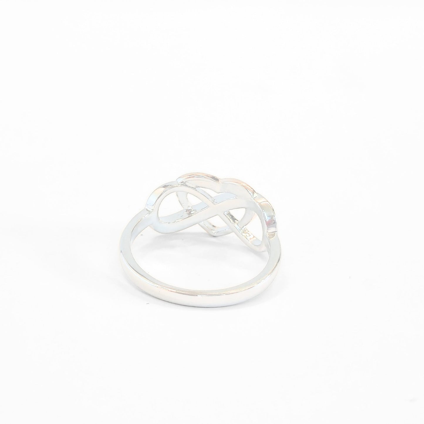 Sterling Silver Rose Gold Infinity Heart Ring - Velora