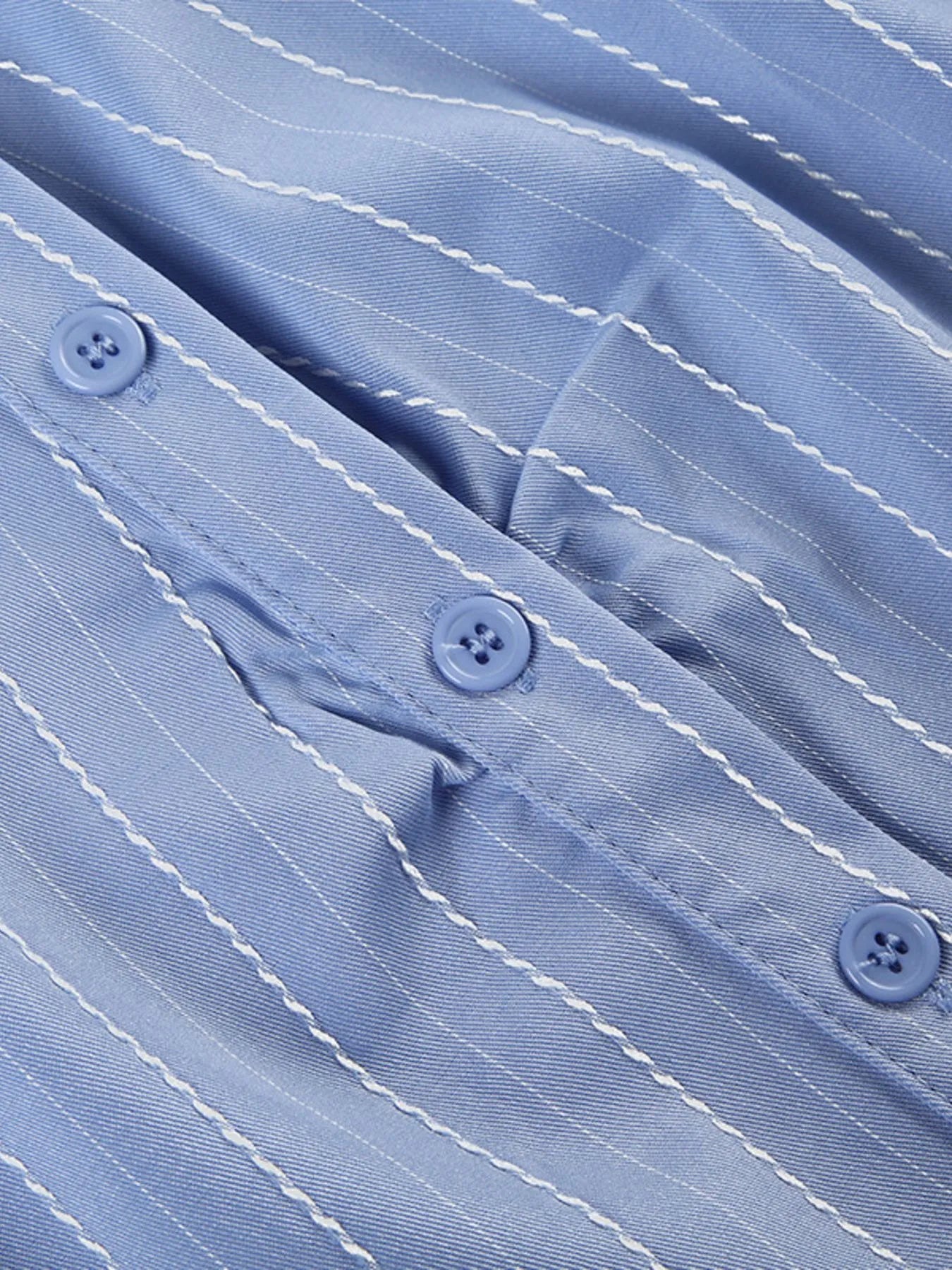 Striped Button-Down Collared Neck Shirt - Velora Luxury Fashion