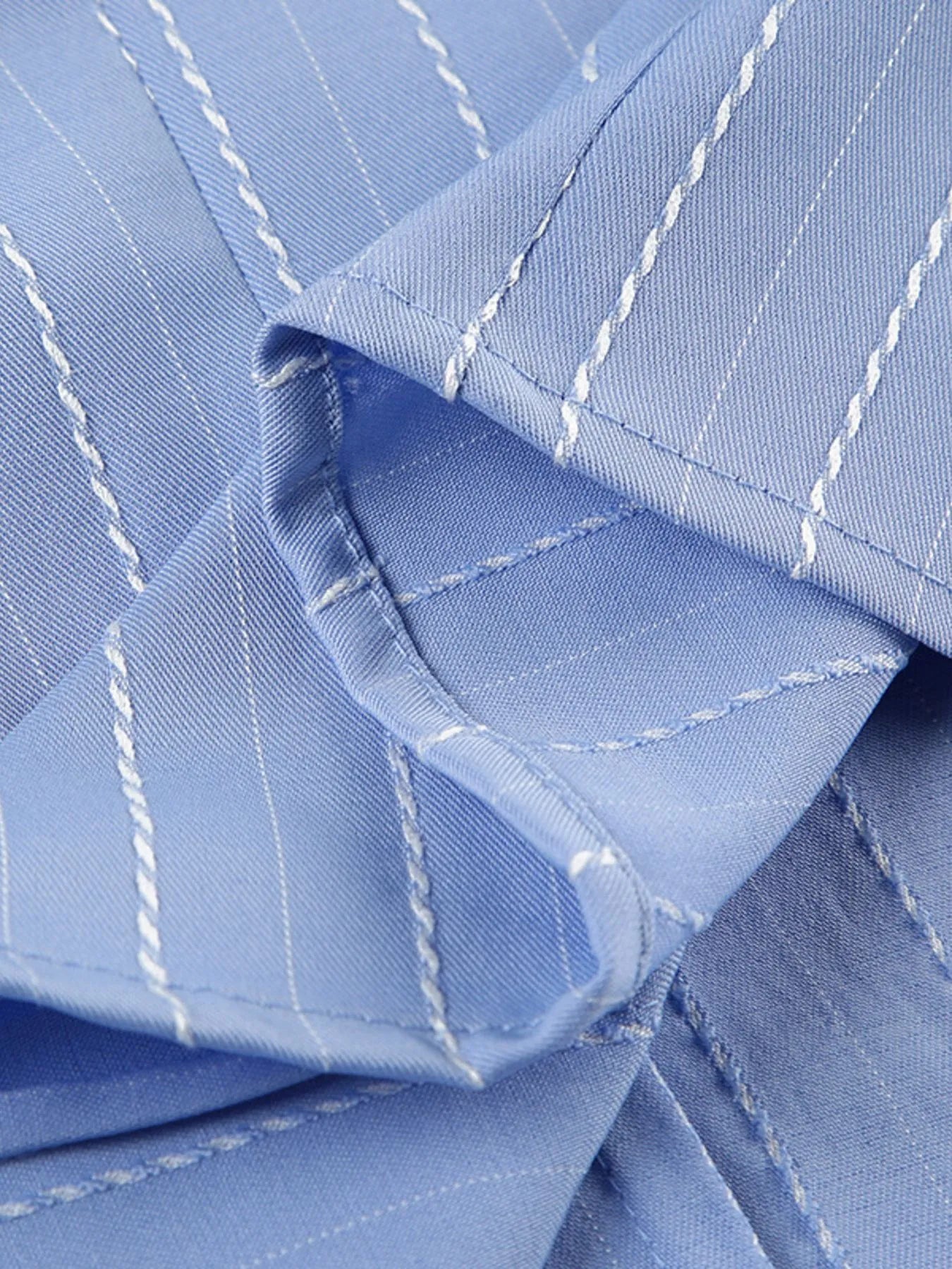 Striped Button-Down Collared Neck Shirt - Velora Luxury Fashion