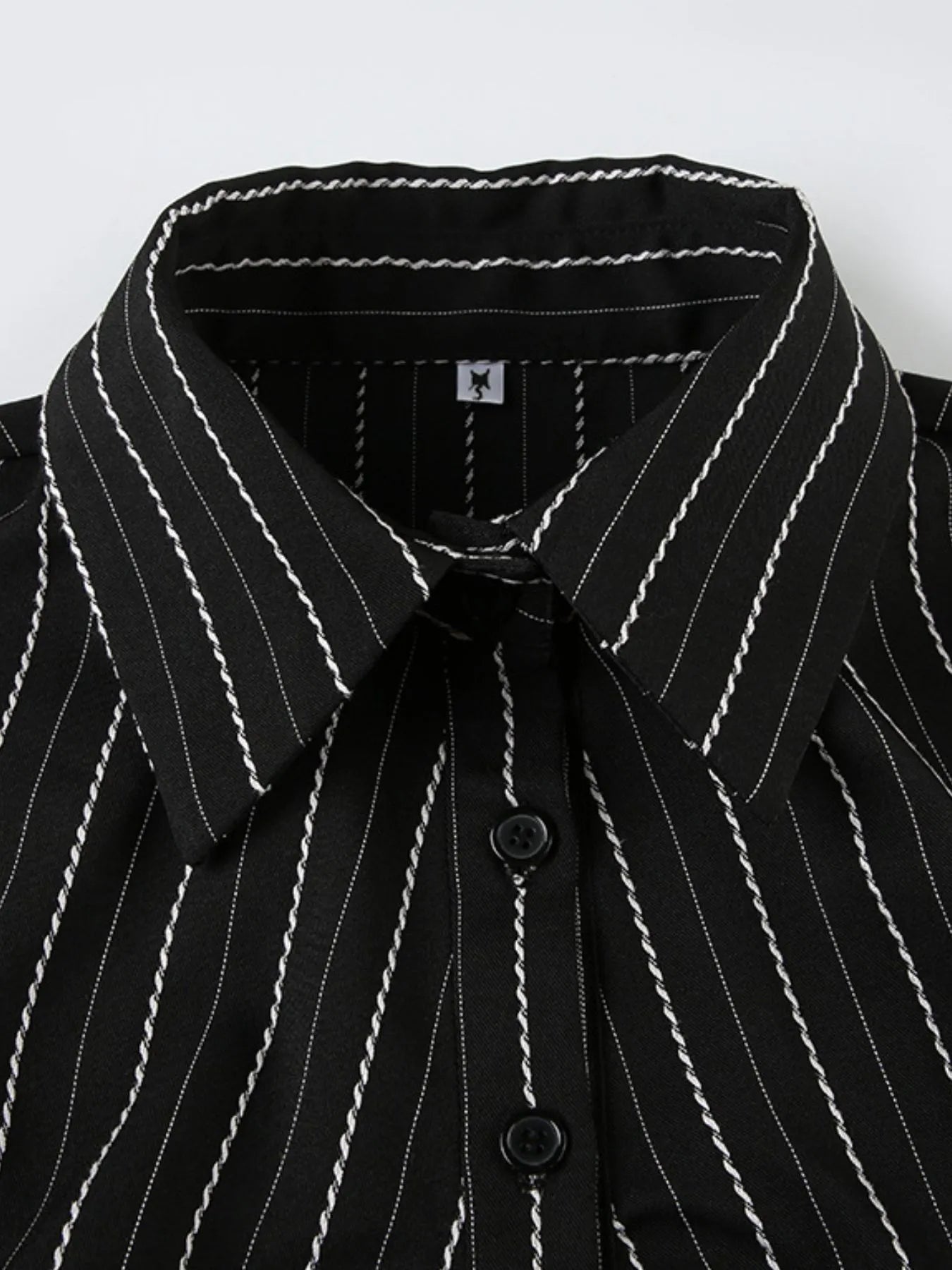 Striped Button-Down Collared Neck Shirt - Velora Luxury Fashion