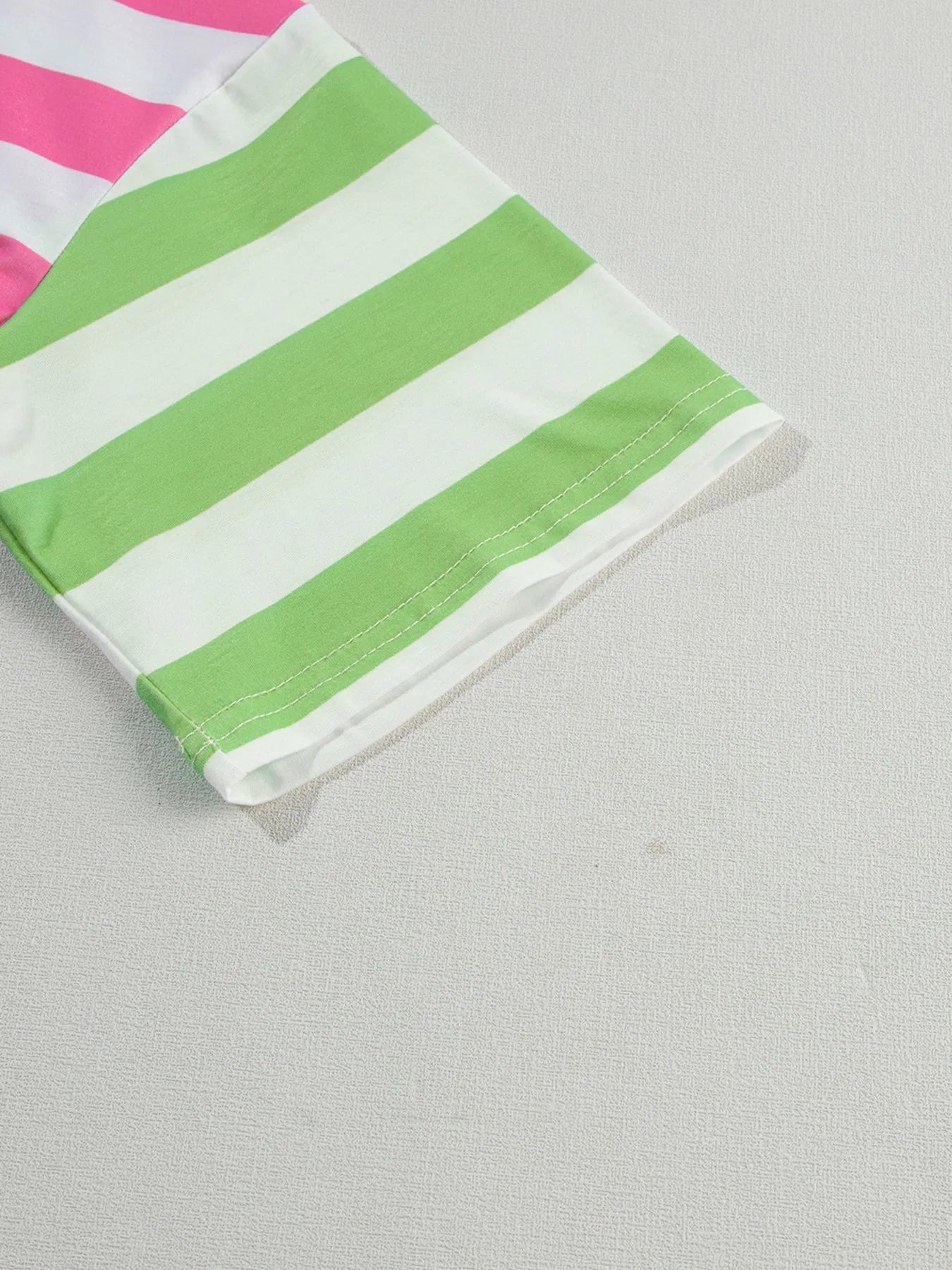 Striped Oversized Short Sleeve T-Shirt - Velora Luxury Fashion