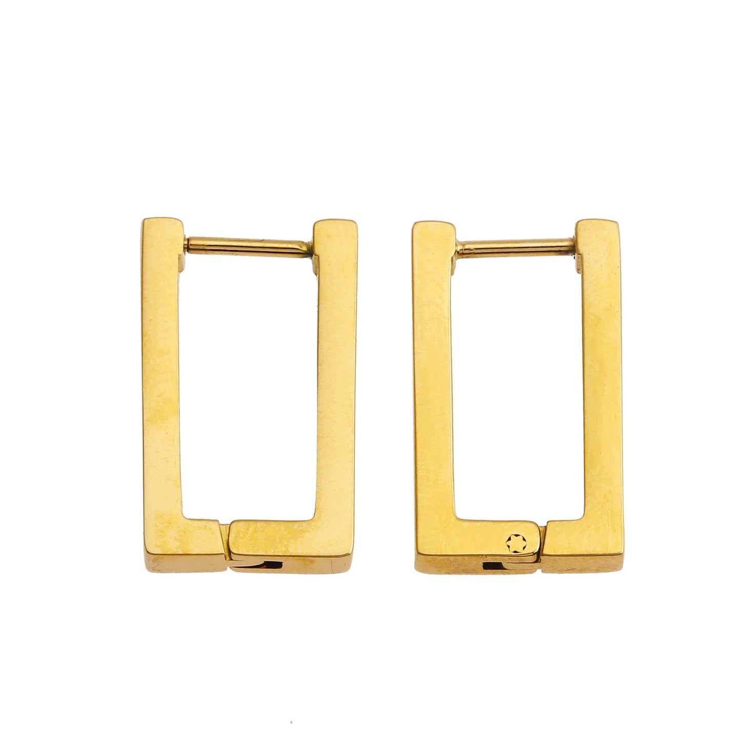 Style DELILAH: Rectangular Mini Hoop Earrings in Gold - Velora Luxury Fashion