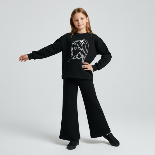 Stylish Flare Girls Cotton Set - Velora Luxury Fashion