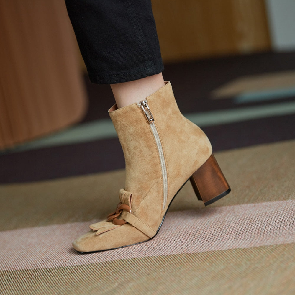 Suede Ankle Boot - Velora Luxury Fashion