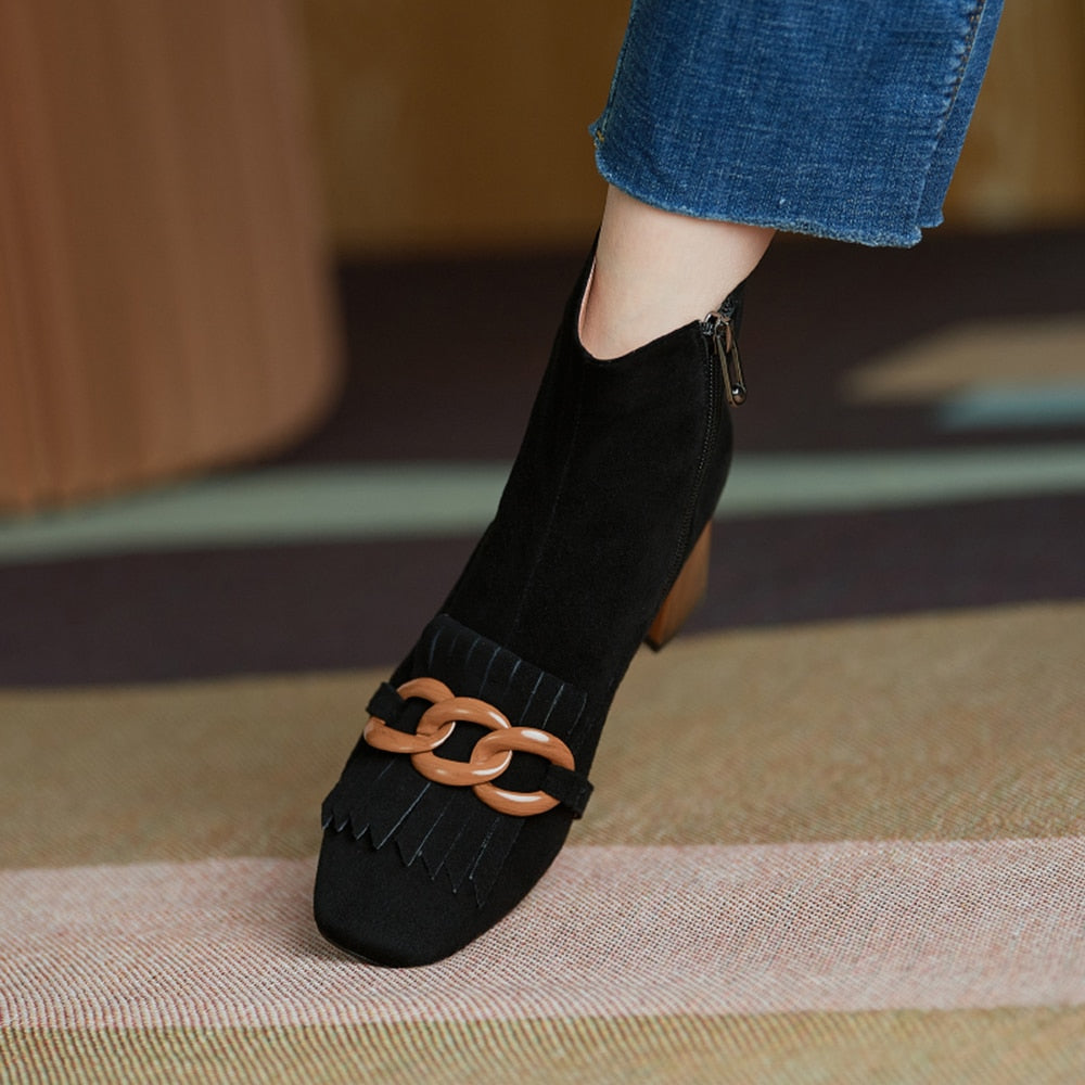 Suede Ankle Boot - Velora Luxury Fashion