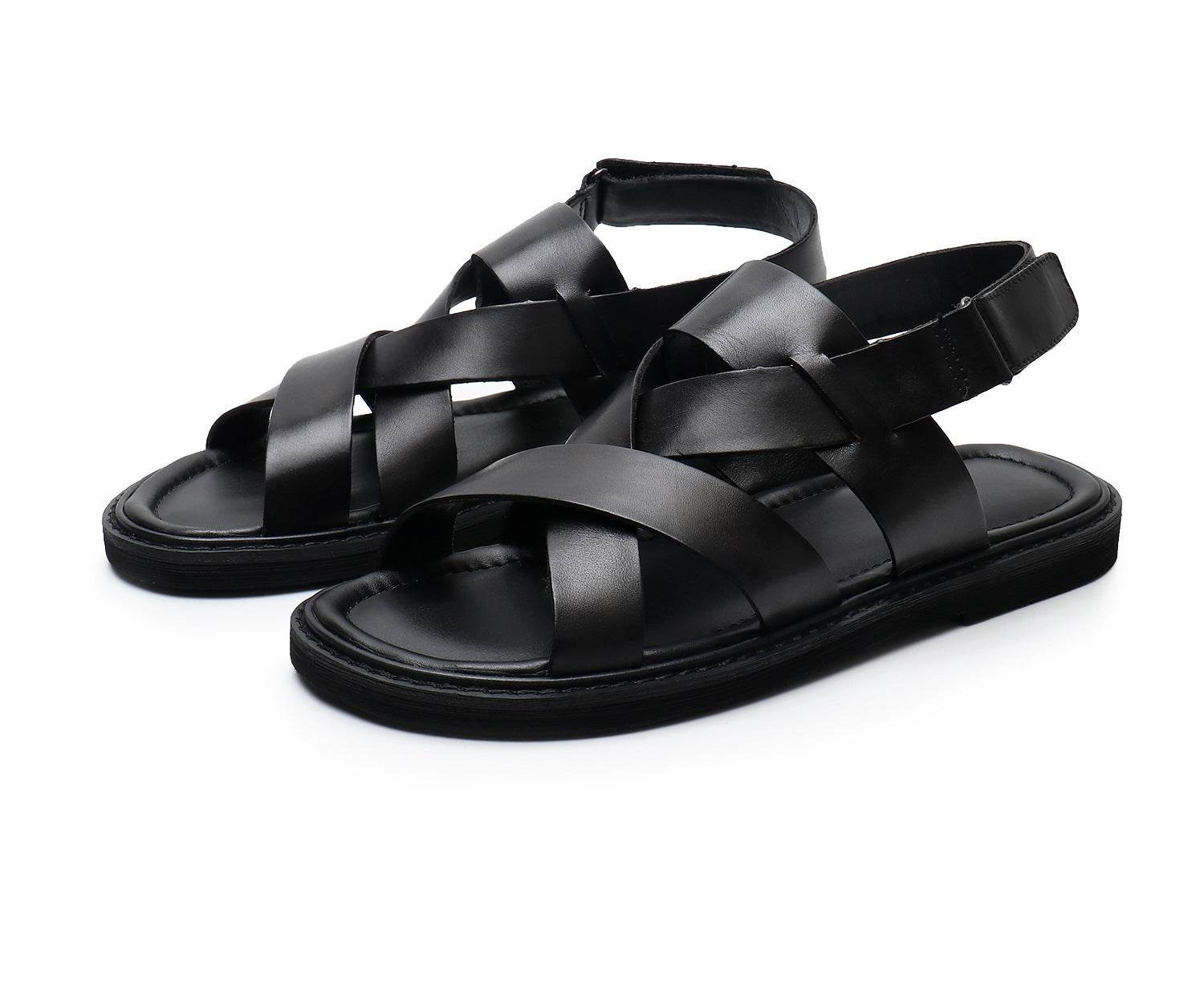 Summer Genuine Leather Casual Sandals Men EX-STOCK Canada