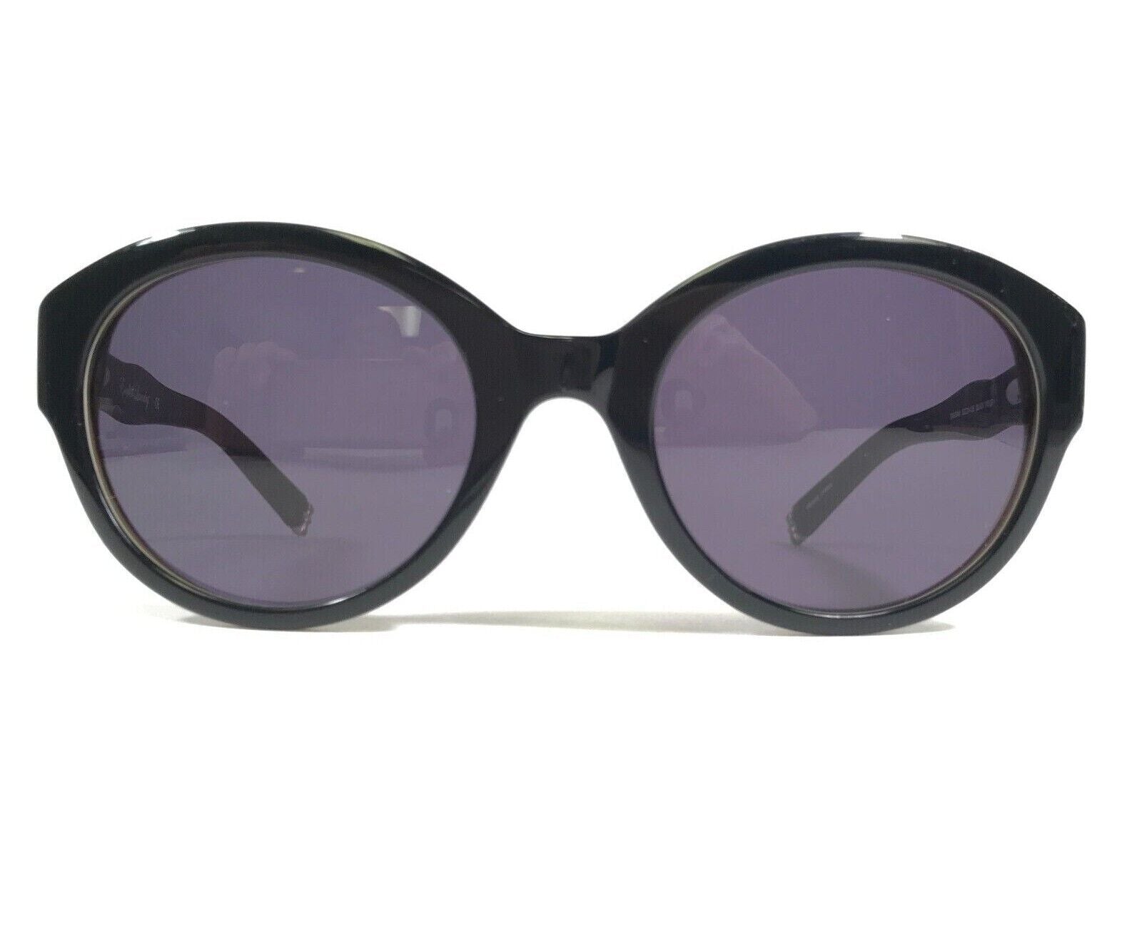 Sunglasses DIAGRAM BLACK WOOD Brown Round Frames w Purple Lenses - Velora Luxury Fashion