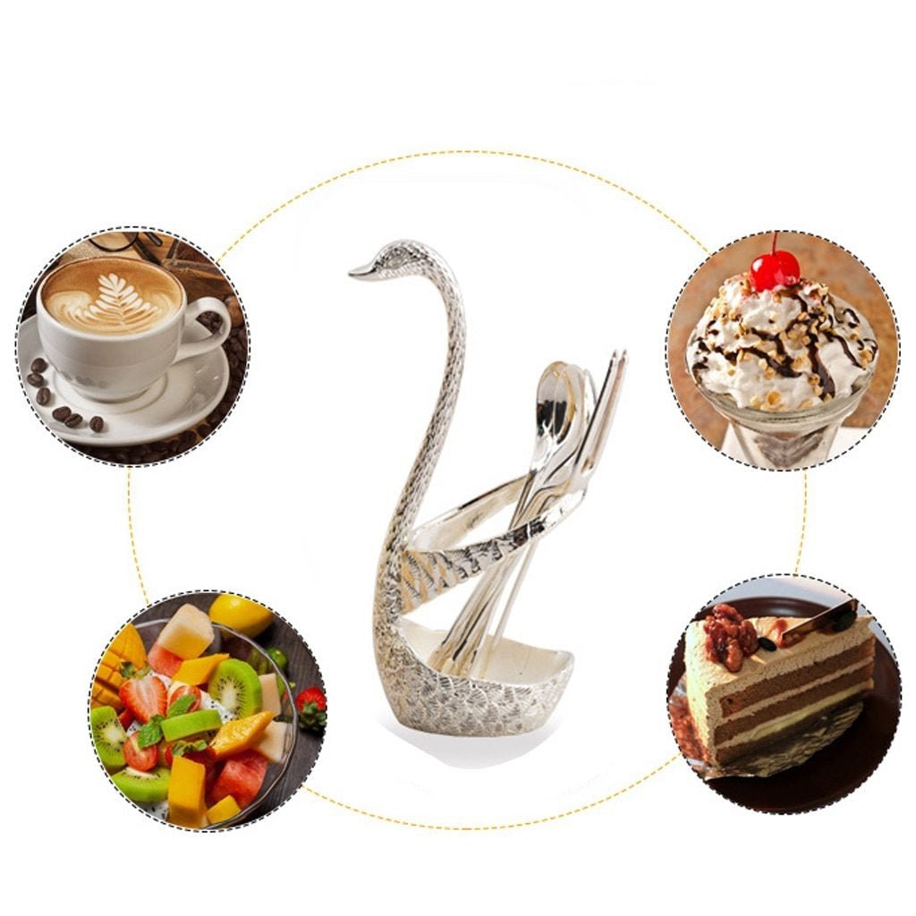 Swan Salad & Dessert Flatware - Velora Luxury Fashion