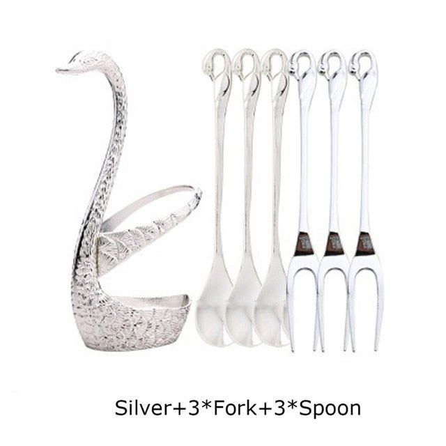 Swan Salad & Dessert Flatware - Velora Luxury Fashion