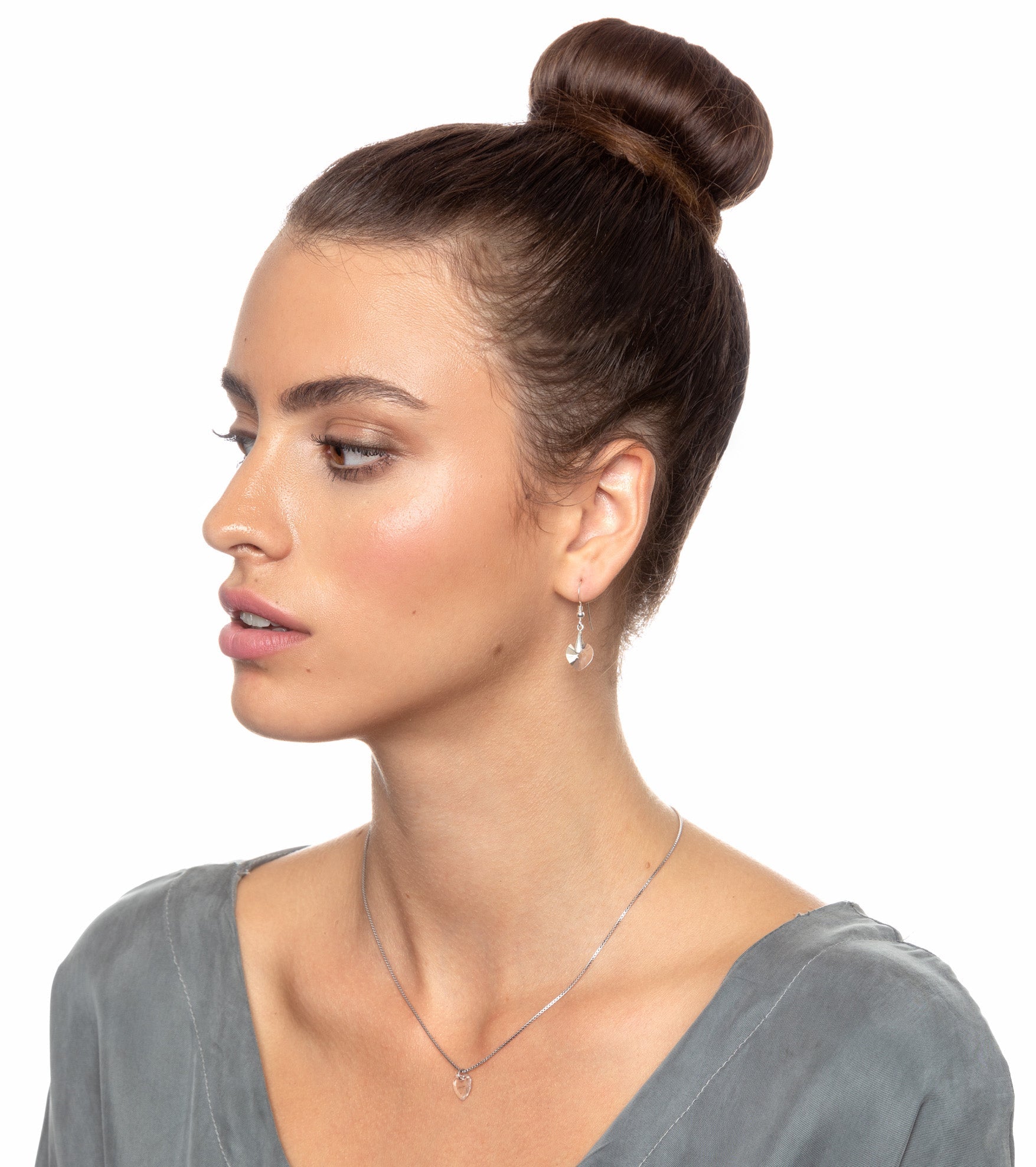 Swarovski Crystal Heart Drop Earrings 925 Sterling Silver - Velora Luxury Fashion