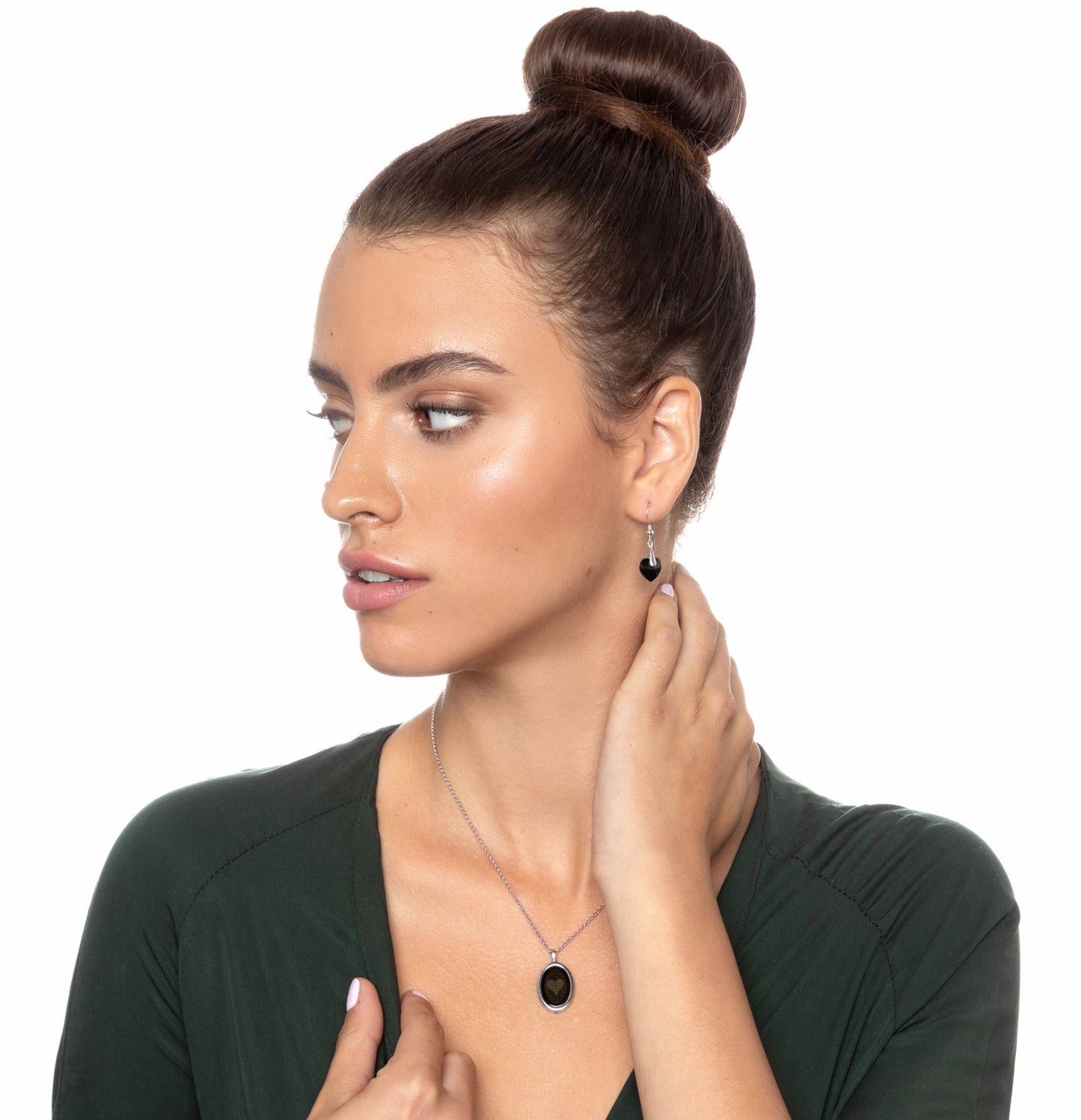 Swarovski Crystal Heart Drop Earrings 925 Sterling Silver - Velora Luxury Fashion