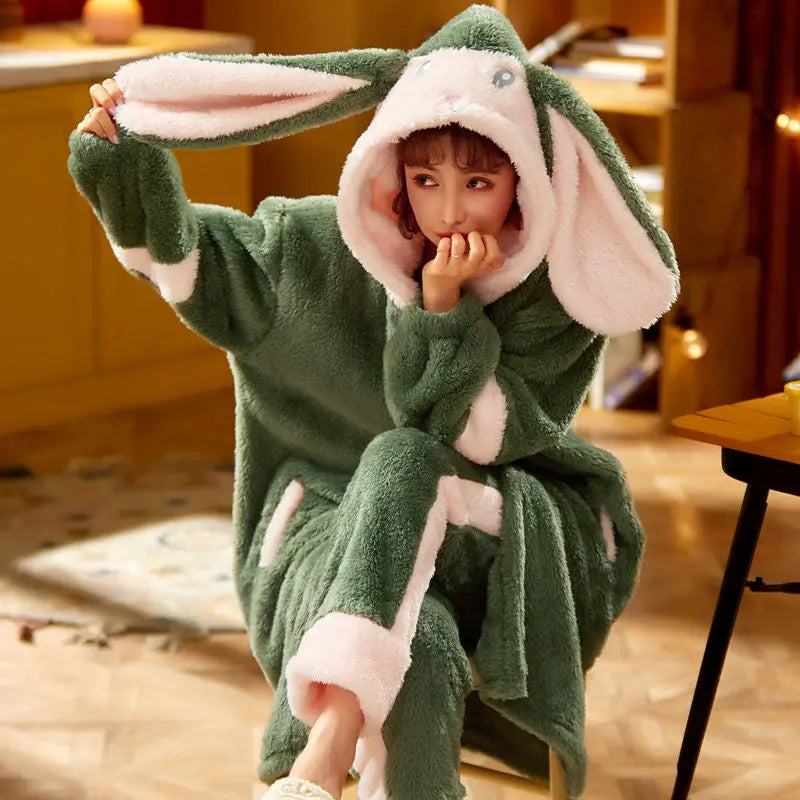 Sweet Fall Pajamas  Flannel Nightgown Women EX-STOCK Canada