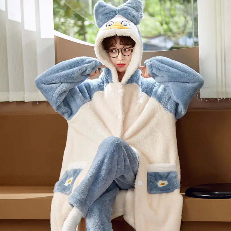 Sweet Fall Pajamas  Flannel Nightgown Women EX-STOCK Canada