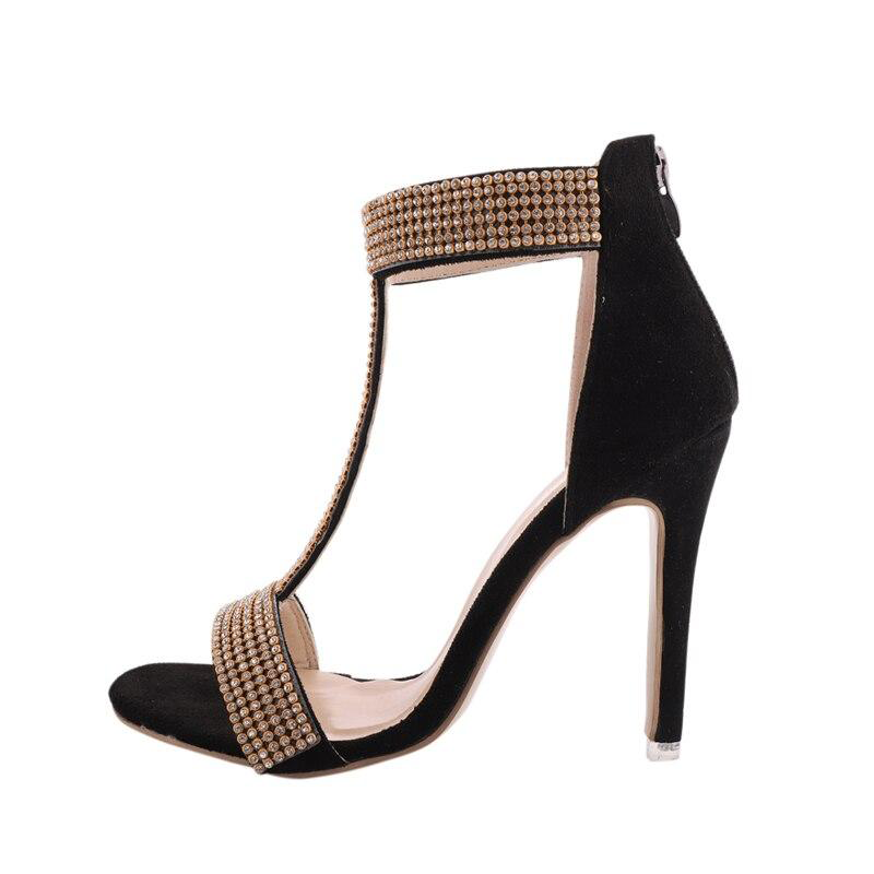 T Strap Sandal Heel - Velora Luxury Fashion