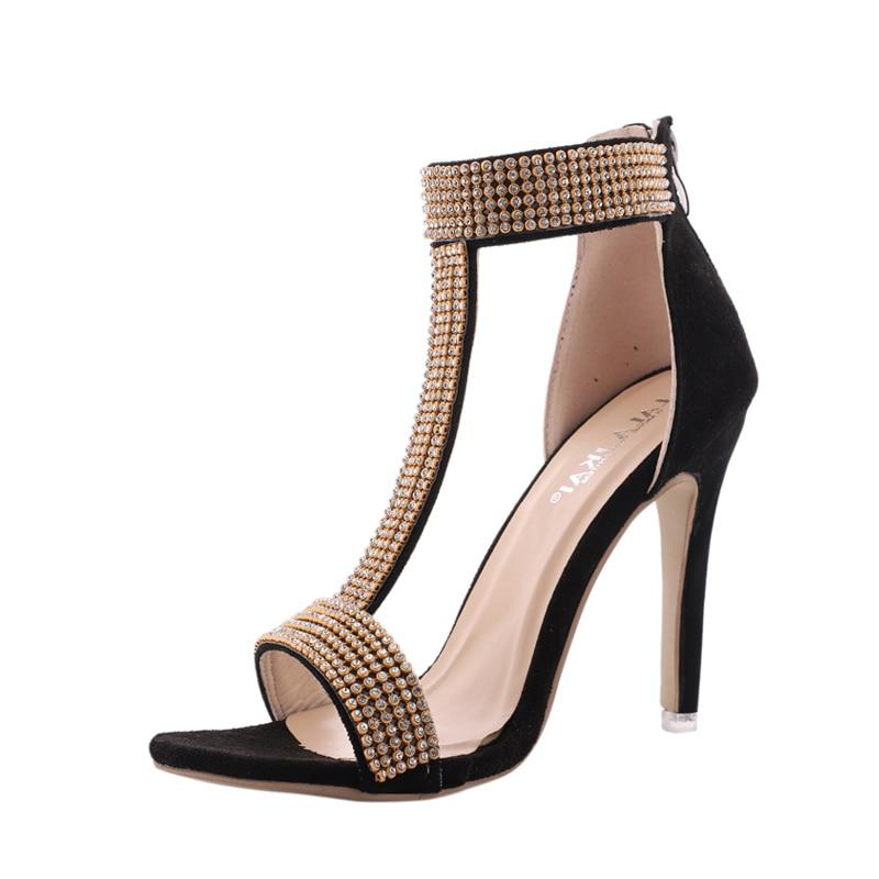 T Strap Sandal Heel - Velora Luxury Fashion