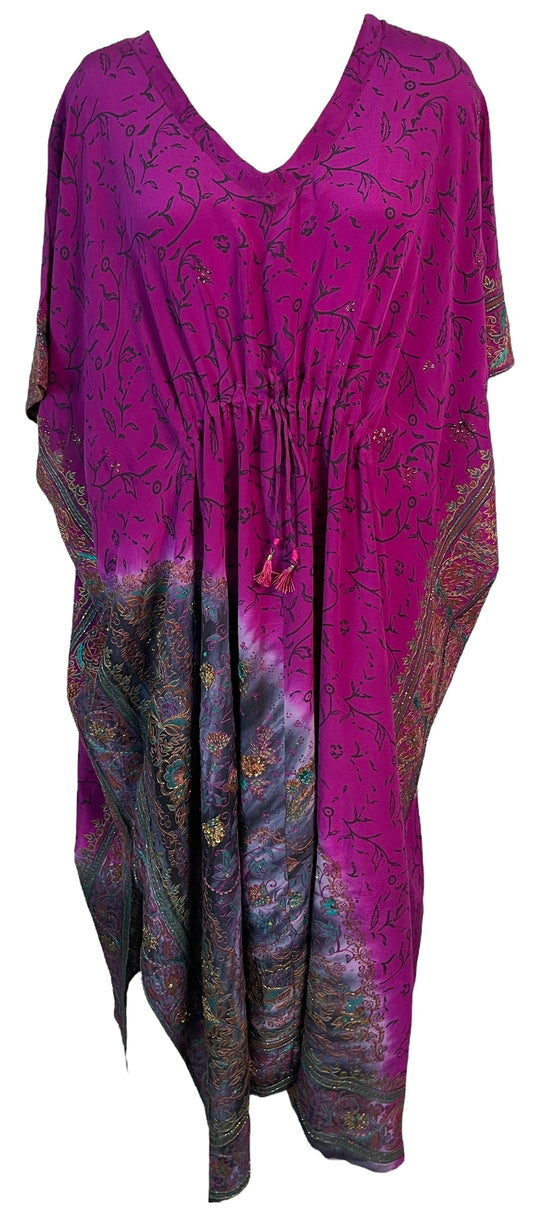 PRC6402 Avatar Pure Silk Maxi Kaftan - Velora