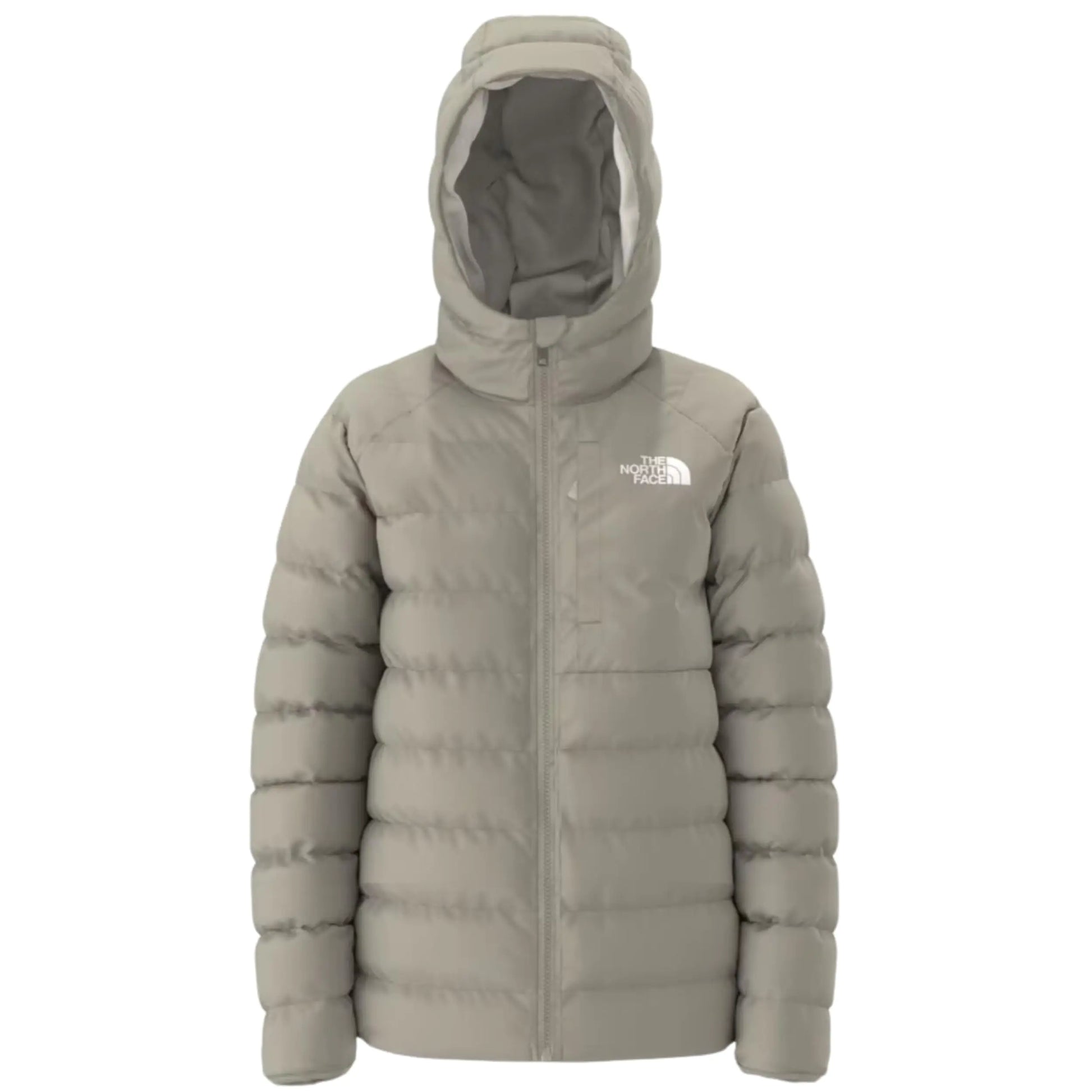 THE NORTH FACE Girls Reversible Perrito Hooded Jacket Clay Grey Medium - Velora Luxury Fashion
