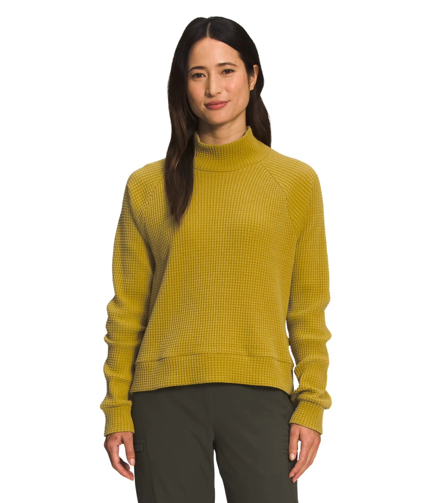 THE NORTH FACE Long-Sleeve Mock Neck Chabot - Womens Mineral Gold Large - Velora Luxury Fashion
