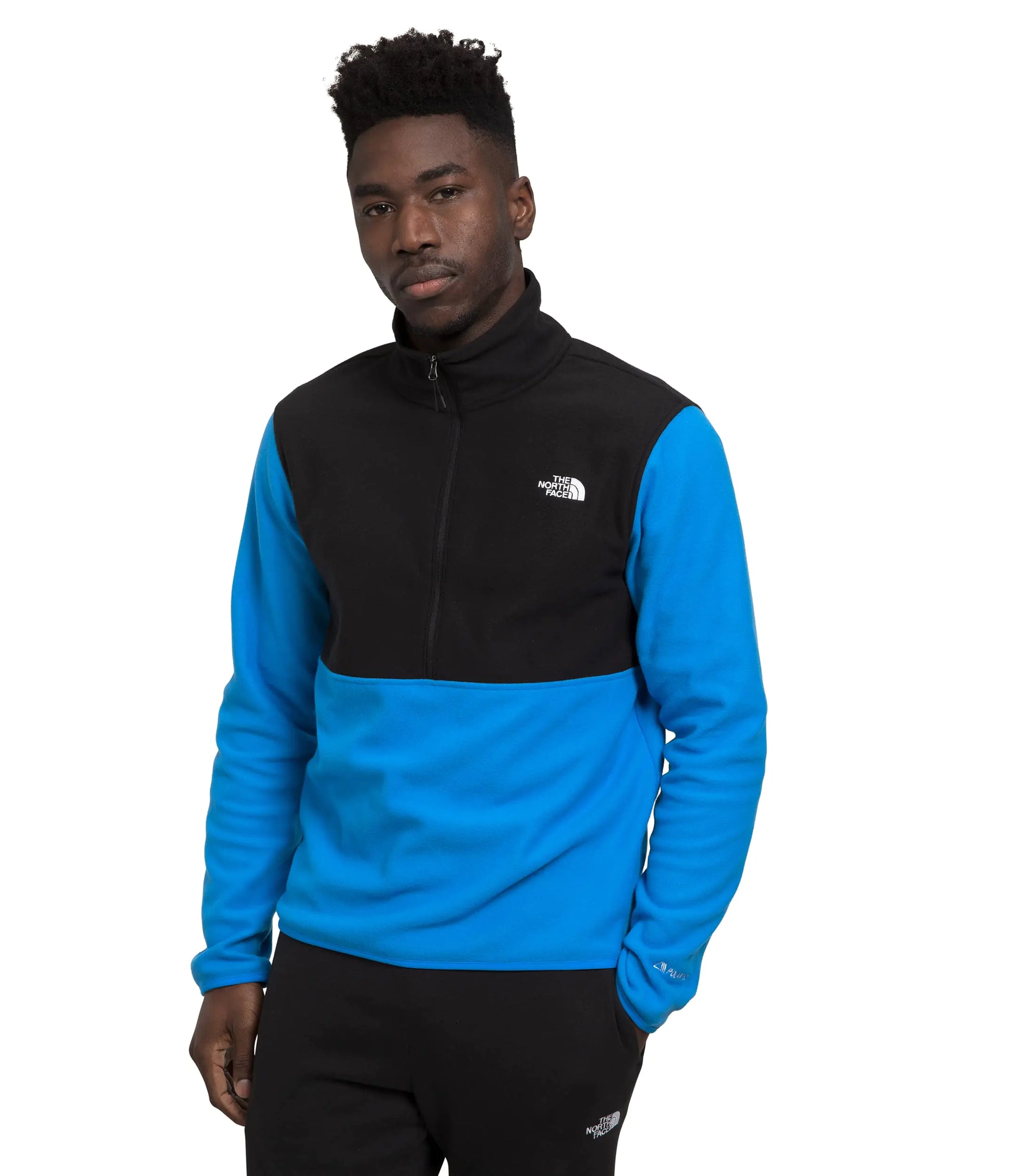 THE NORTH FACE Mens Alpine Polartec 100 � Zip XL Optic Blue/TNF Black - Velora Luxury Fashion