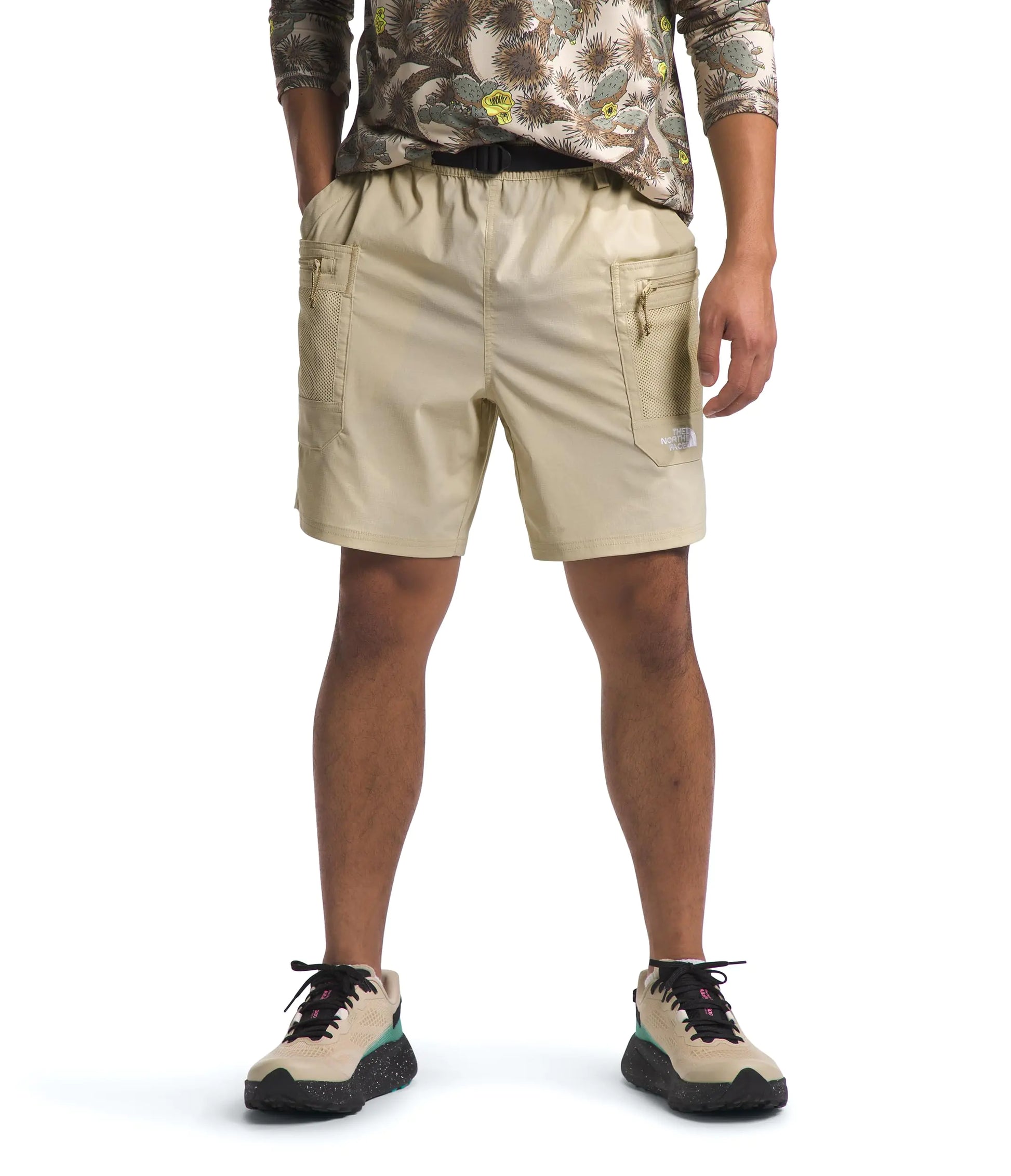 THE NORTH FACE Mens Class V Pathfinder Belted Short Gravel Large Short - Velora Luxury Fashion
