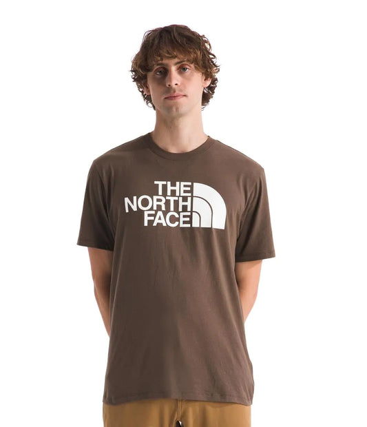 THE NORTH FACE Mens Short Sleeve Half Dome Tee Smokey Brown X-Large - Velora Luxury Fashion