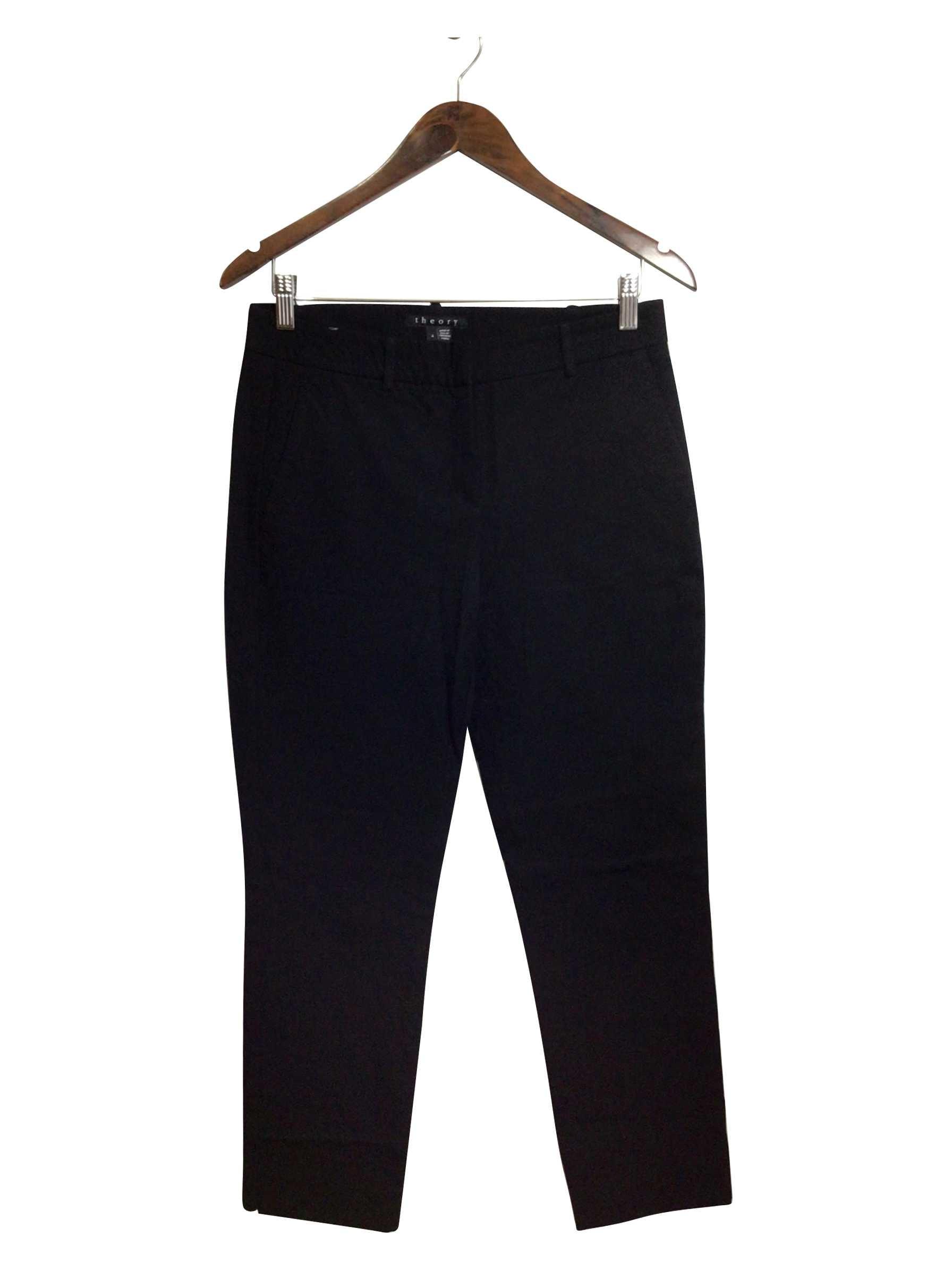 THEORY Regular fit Pant in Black - 4 - Velora Luxury Fashion